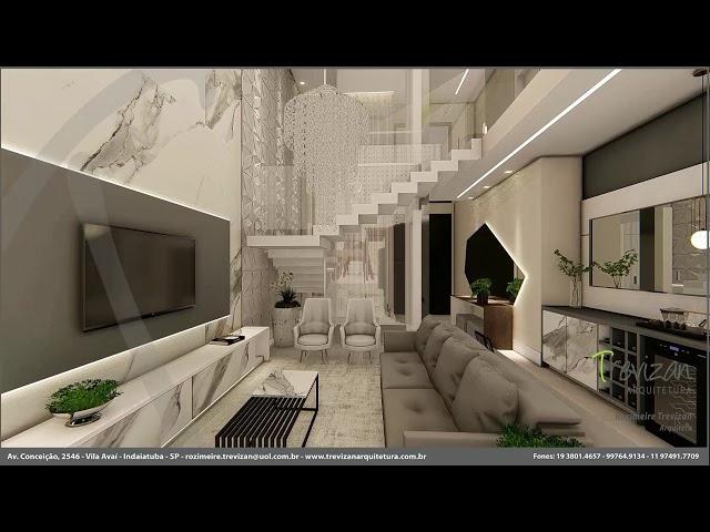 Vídeo 3D Design de Interiores Moderno da Trevizan Arquitetura.