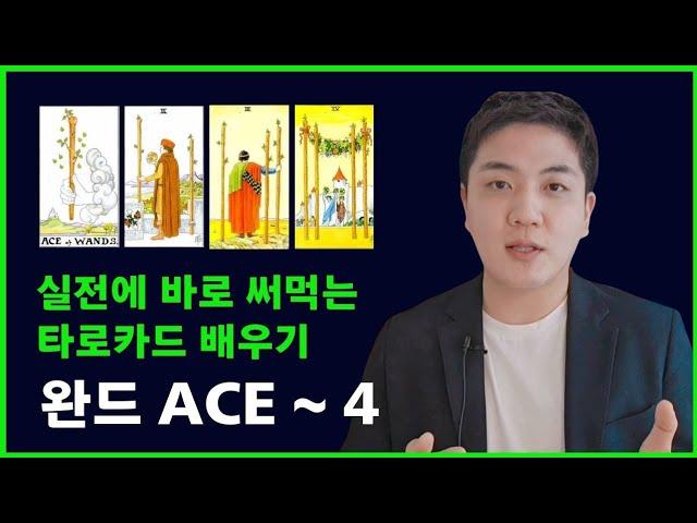 완드(Wands) ACE ~ 4번 타로 배우기ㅣ타로카드 독학, 마이너카드