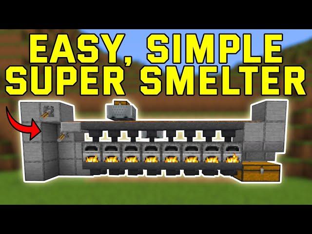 Easy Super Smelter Minecraft bedrock 1.21+ (Bedrock/Mcpe/Ps4/Xbox)