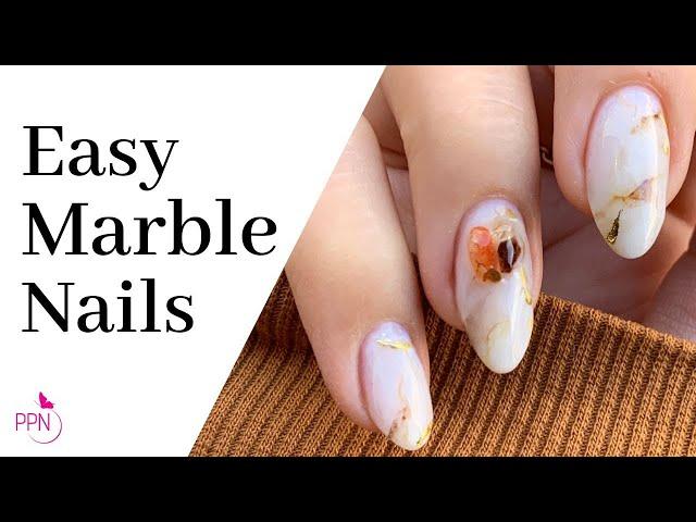 The Easiest Marble Nails On Soft Gel Nails