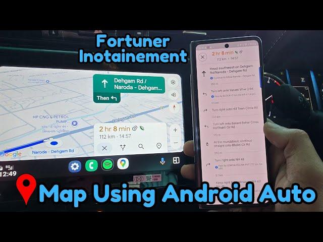 How to Access Map Using Android Auto in Toyota Fortuner 2024