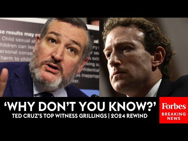 VIRAL GRILLINGS: Ted Cruz Does Not Hold Back Questioning Witnesses In Senate Hearings | 2024 Rewind