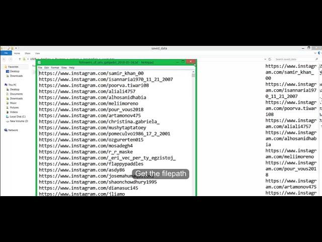 Instadub follow from filepath of users after scrape