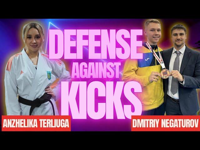 Karate Training - Defense against kicks. Anzhelika Terliuga & Dmitriy Negaturov