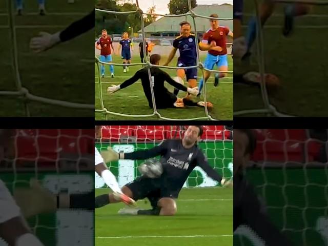 Spot the difference  Alisson Becker's Spread Save vs Scouse GK's 