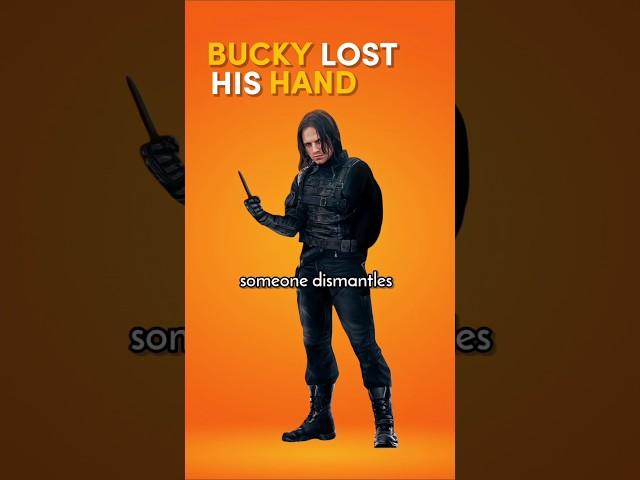 bucky barnes lost his hand in every mcu movie he appeared #shorts