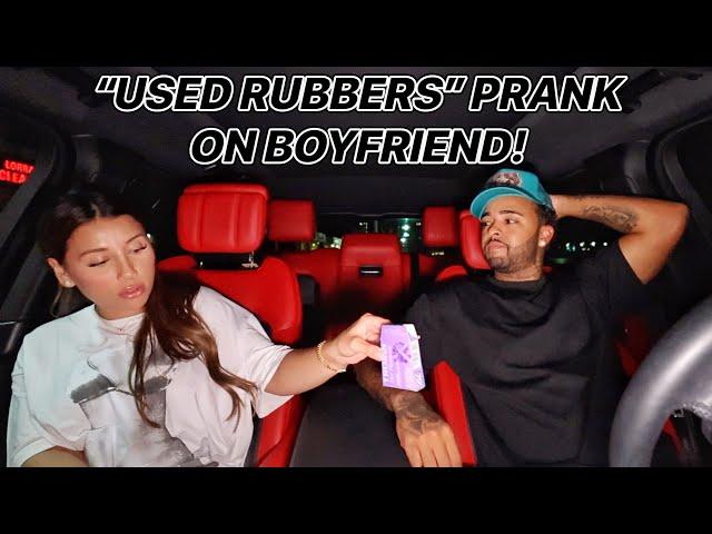 LEAVING "USED RUBBERS" IN MY BOYFRIENDS NEW CAR! *CRASHES OUT*