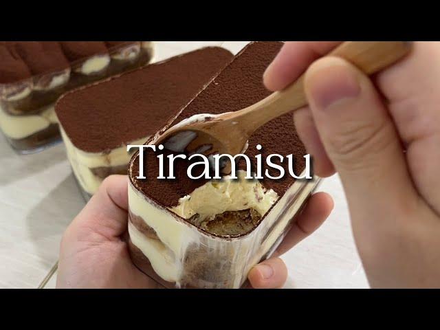 노오븐 초간단 티라미슈 만들기 I Tiramisu