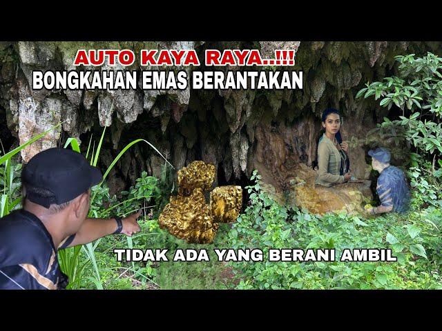 Viral.!! A young woman found a gold bar and got trapped in a cave