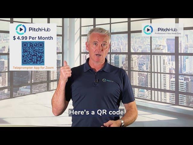 PitchHub Teleprompter on Zoom