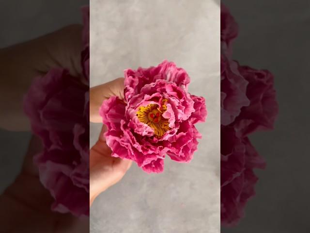 Have you tried making Edible and Handmade Sugar Peony Flower? Learn at #ekatsacademy #sugarflowers
