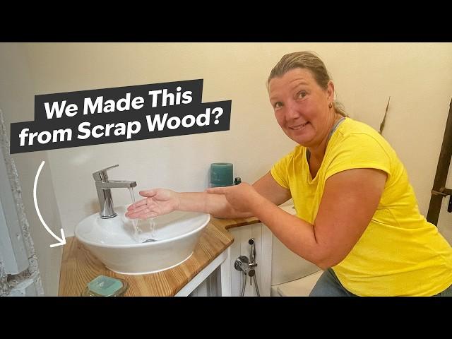 From Scrap To Splendour: DIY Reclaimed Wood Vanity (with Plumbing!)