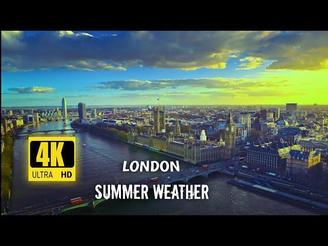 LONDON SUMMER WEATHER 4K VIDEOS ULTRA HD Birds & Flowers - Relaxation Meditation Music