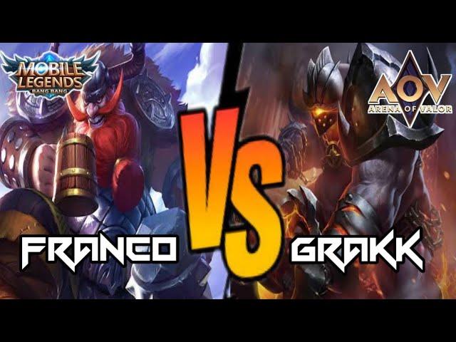 Franco (ML) VS Grakk (AOV) HERO & SKILL COMPARISON 