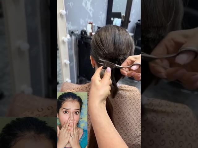 "Accidently I cut my hair while filming  "#haircut #shortsviral #shortsfeed #hack #makeuphacks