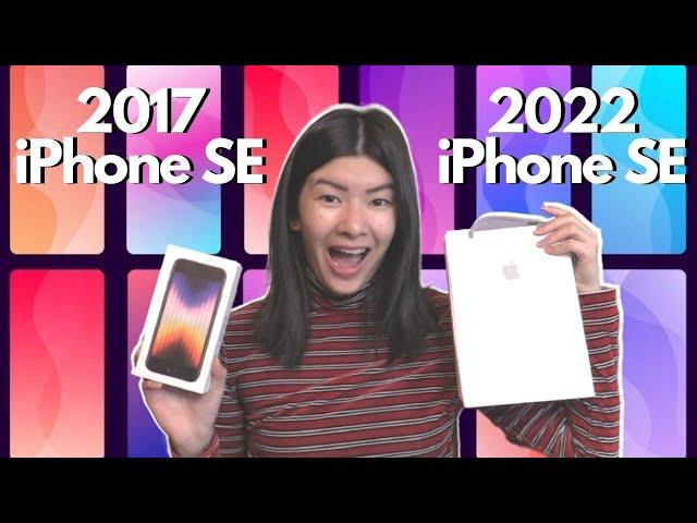 Upgrading my 2017 iPhone SE to the 2022 iPhone SE! | unboxing new iphone and set up