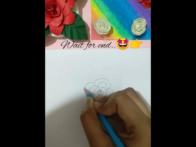 #youtubeshorts Easy rose drawing #trending #Shi'sArts