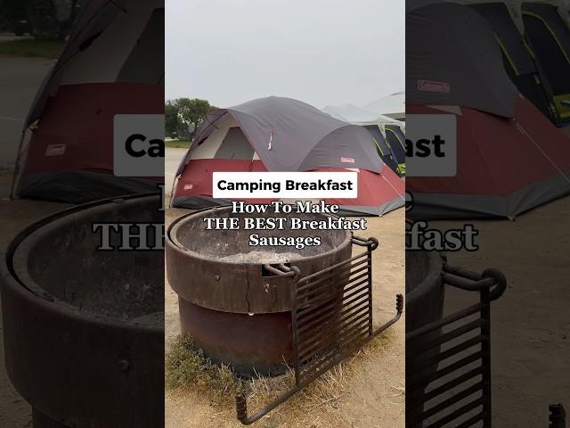 Breakfast Idea While Tent Camping️ How To Make The BEST Breakfast Sausage At The Campsite #shorts