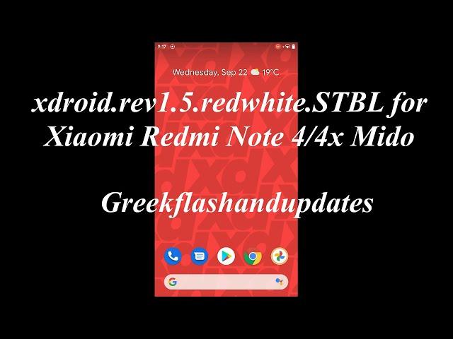 xdroid.rev1.5.redwhite.STBL for Xiaomi Redmi Note 4/4x Mido