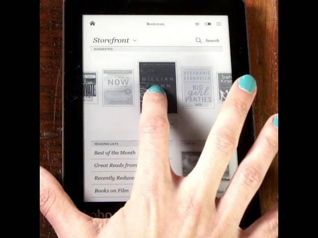 Finding the Bookstore on Kobo eReader