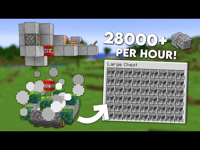 Minecraft Easy COBBLESTONE Farm - Fully Automatic