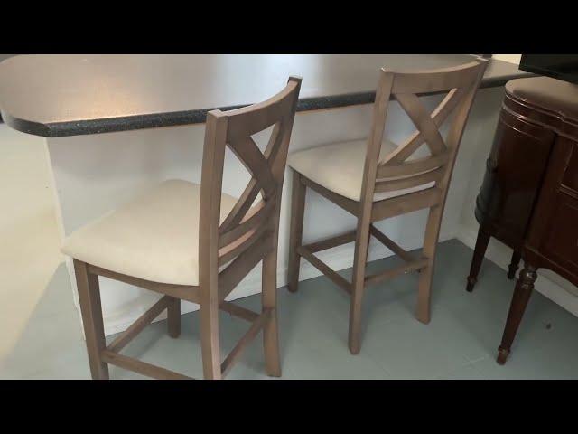 COLAMY Wooden Bar Stools, Counter Height Bar Stools, Beautiful counter height BAR CHAIR review