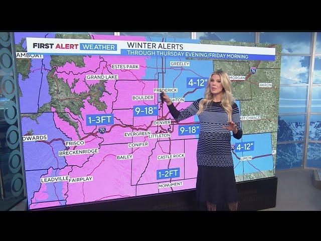 Major winter storm coming to Colorado, bringing feet of snow to some areas