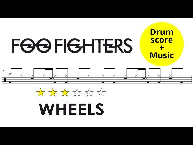 Foo Fighters - Wheels [DRUM SCORE + MUSIC]