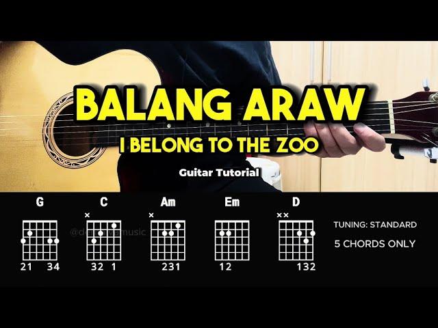 Balang Araw - I Belong To The Zoo | Easy Guitar Tutorial For Beginners (CHORDS & LYRICS)