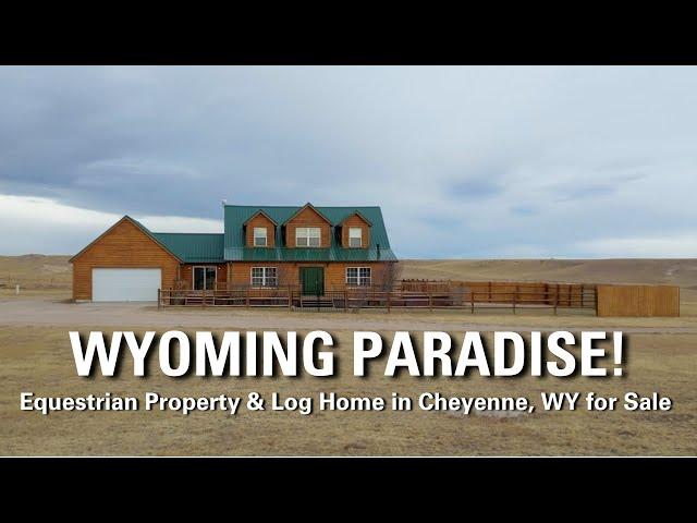 17-Acre Equestrian Property with Log Home in Cheyenne, Wyoming