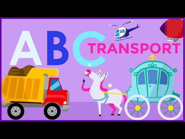 Learn Your Letters and Alphabet with Vehicles, Cars and Trucks for Preschoolers