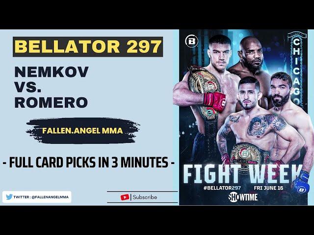 Bellator 297: Nemkov vs. Romero | Full Card Fight Picks in 3 Minutes