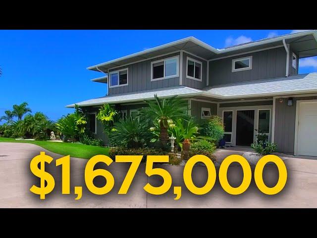 Hawaii Real Estate Tour AMAZING KITCHEN $1,675,000 Beautiful Landscaping Ocean Views