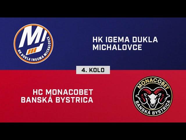 4. kolo: HK Dukla Ingema Michalovce - HC MONACObet Banská Bystrica 2:5 (HIGHLIGHTY)