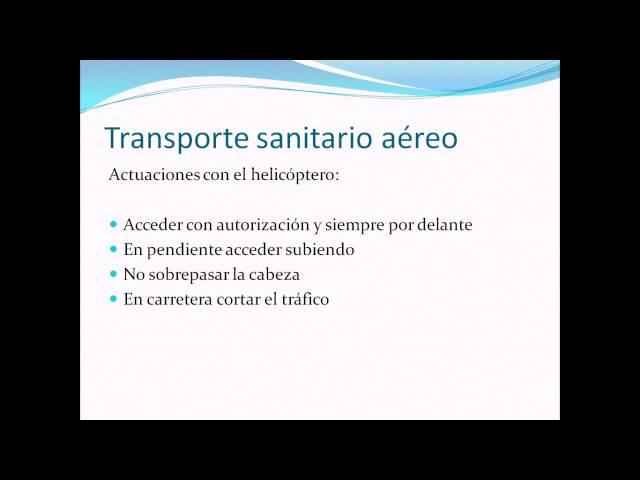 Dotación Sanitaria:Transporte Sanitario Aéreo