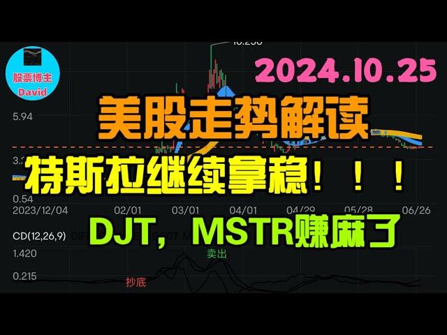 10月26日，美股即时走势解读，特斯拉继续拿稳了。本月听我的，DJT、MSTR赚麻了️️ #美股推荐2024 #英伟达股票 #特斯拉股票 #美股投资 #美股大涨  #期权  #美股解读  #中概股