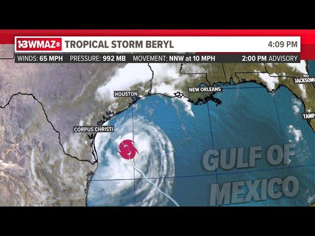 Tropics update: Beryl closes in on the Texas Coast (2 PM)