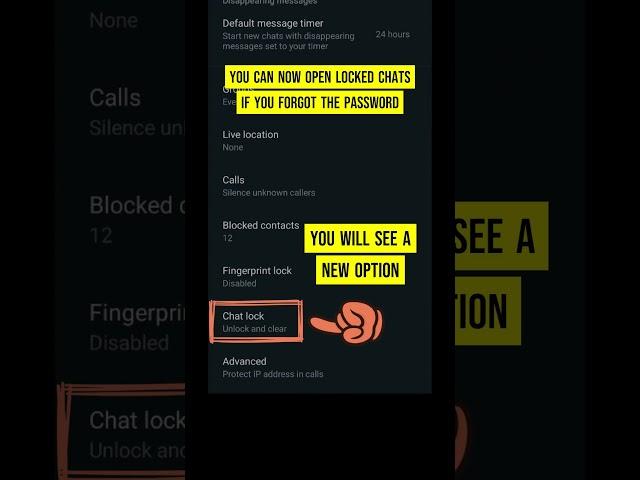 Forgot Your WhatsApp Chat Lock Password? Here's How to Unlock It #whatsapp