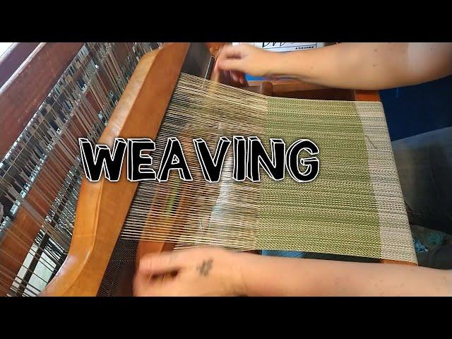 Weaving On A Swedish-Style 4-Harness Floor Loom