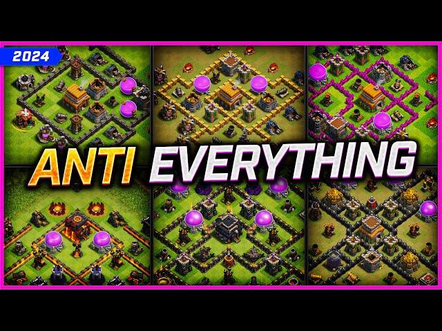 My Favorite Anti Everything Bases for All THs - Base Links for 2024 - Clash of Clans