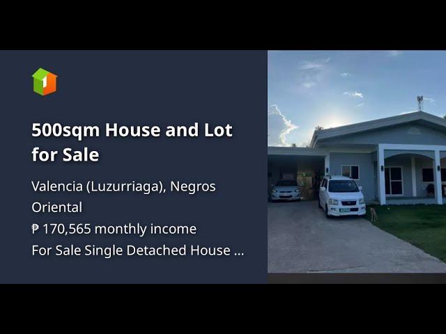 500sqm House and Lot for Sale