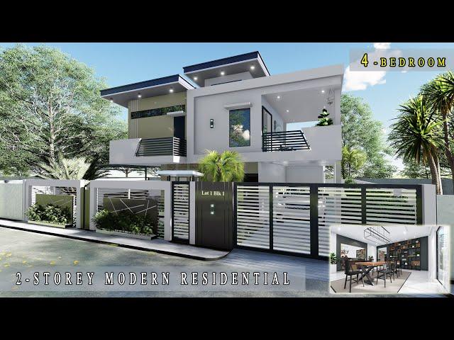 Project #6: 4 BEDROOM 2-STOREY MODERN HOUSE DESIGN | SMALL HOUSE DESIGN |