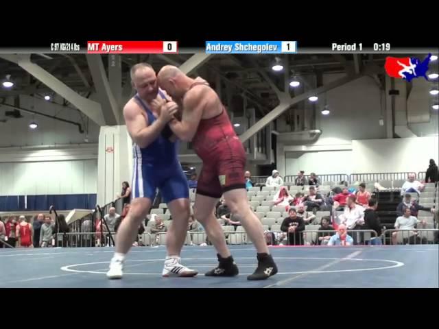 MT Ayers vs. Andrey Shchegolev at 2013 Veterans Nationals - Greco