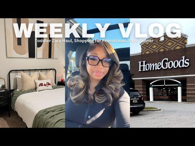 WEEKLY VLOG| toddler zara finds, new skims jacket, shopping for friendsmas + more