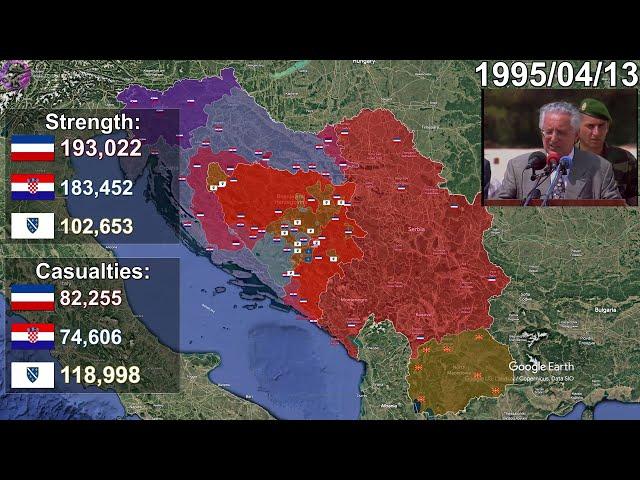 The Yugoslav Wars using Google Earth