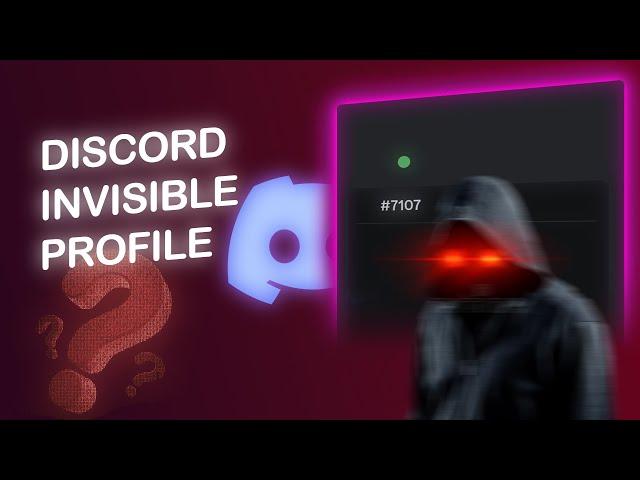 Make your Discord Profile COMPLETLY invisible [Name, Avatar & Banner] 2023