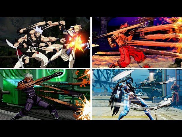 Hyakuretsu ken Compilation in Fighting Games (Two hand Version)