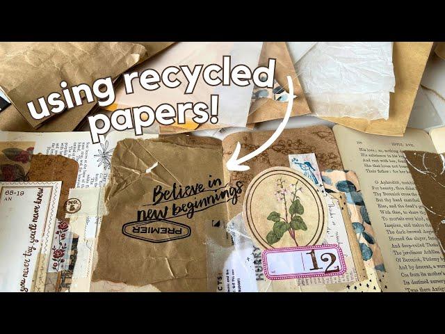 How I use packaging papers in my journal pages  Junk Journal July