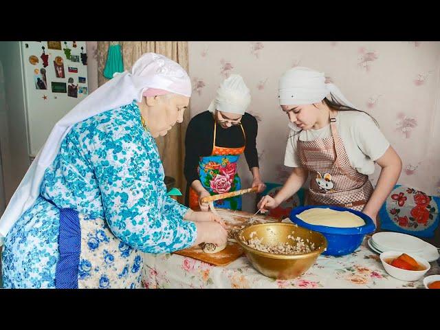 Happy life with grandmother in the largest Tatar village. Russia in winter.