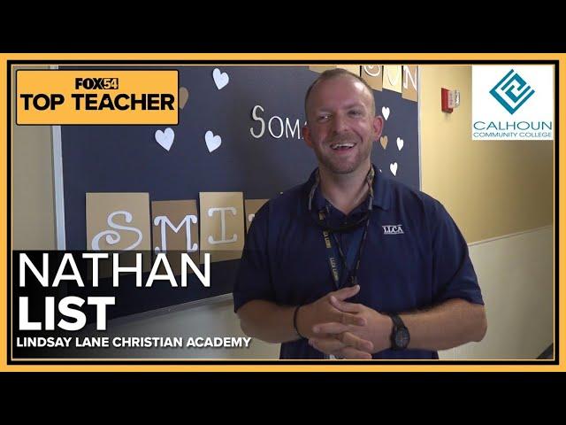 Top Teacher: Nathan List